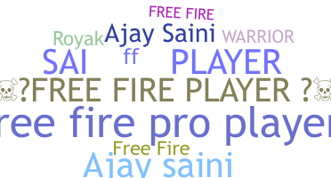 Smeknamn - Freefireplayer