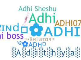 Smeknamn - adhi