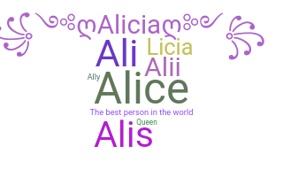 Smeknamn - Alicia
