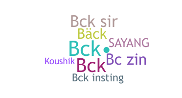 Smeknamn - BCK
