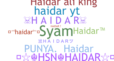 Smeknamn - Haidar