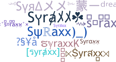 Smeknamn - syraxx