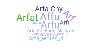 Smeknamn - Arfa