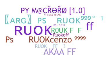 Smeknamn - Ruokff