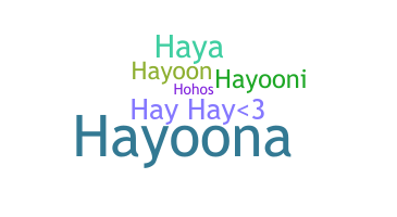 Smeknamn - Haya