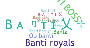 Smeknamn - Banti