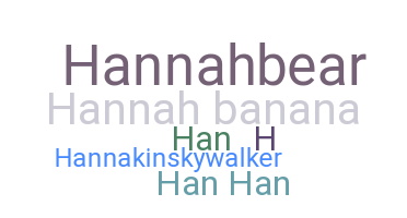Smeknamn - Hannah