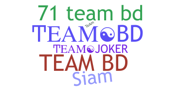 Smeknamn - teamBD