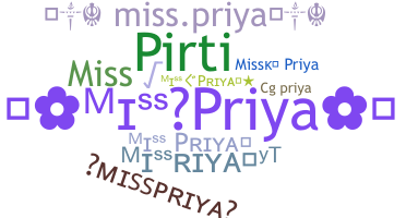 Smeknamn - Misspriya