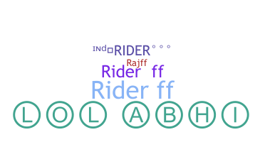 Smeknamn - Riderff