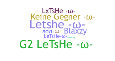 Smeknamn - Letshe