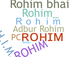 Smeknamn - Rohim