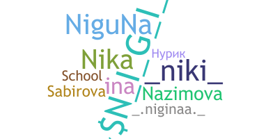 Smeknamn - Nigina