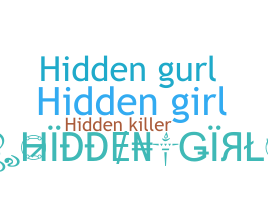 Smeknamn - hiddengirl