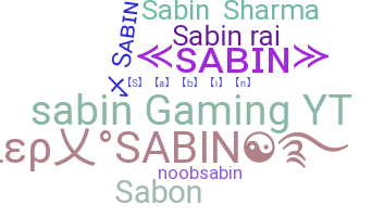 Smeknamn - Sabin