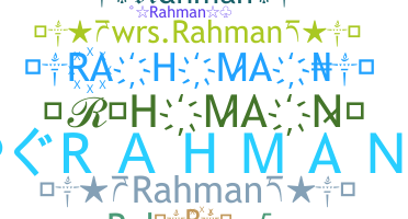 Smeknamn - Rahman
