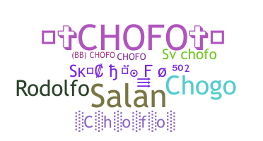 Smeknamn - Chofo