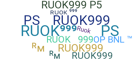 Smeknamn - RUOK999