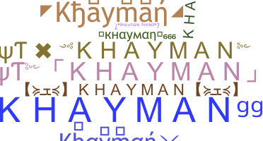 Smeknamn - khayman