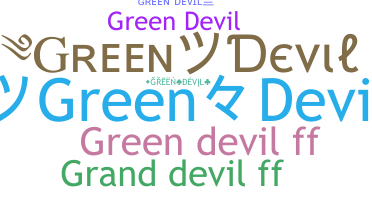 Smeknamn - greendevil