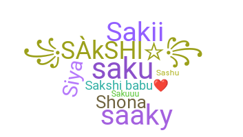 Smeknamn - Sakshi