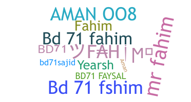 Smeknamn - Bd71Fahim