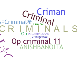 Smeknamn - criminales