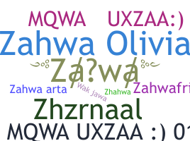 Smeknamn - Zahwa