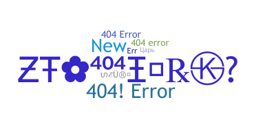 Smeknamn - 404error