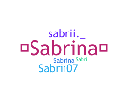 Smeknamn - Sabrii