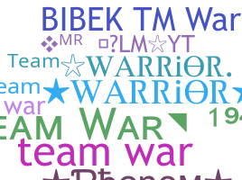 Smeknamn - TeamWar