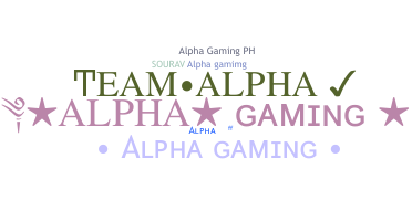 Smeknamn - AlphaGaming