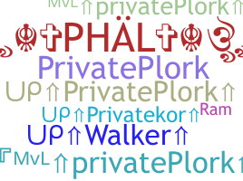 Smeknamn - Privateplork
