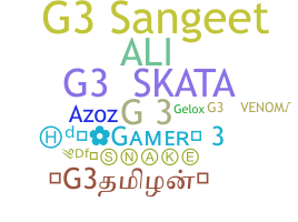 Smeknamn - G3