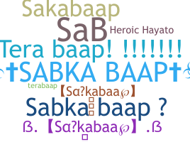 Smeknamn - Sabkabaap
