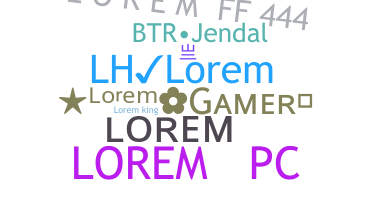 Smeknamn - Lorem
