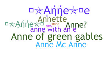 Smeknamn - Anne