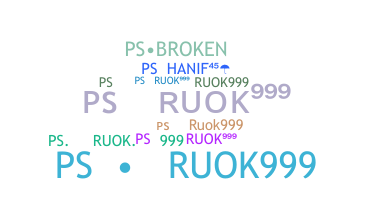 Smeknamn - PSRUOK999