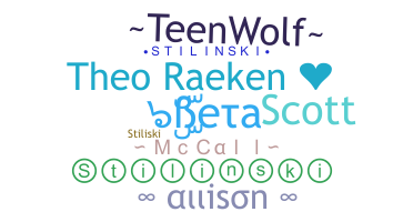 Smeknamn - TeenWolf