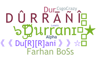 Smeknamn - Durrani