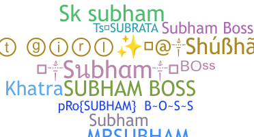 Smeknamn - SubhamBoss