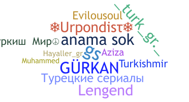 Smeknamn - Turkish