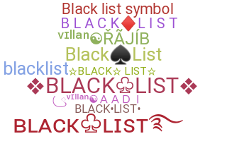 Smeknamn - blacklist