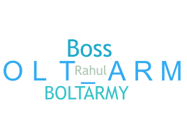 Smeknamn - Boltarmy
