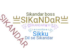 Smeknamn - Sikandar