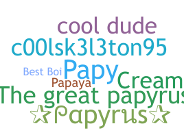 Smeknamn - papyrus
