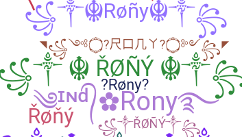 Smeknamn - Rony