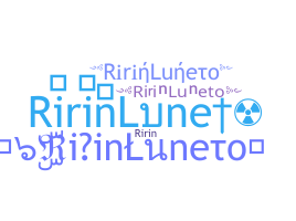 Smeknamn - RirinLuneto
