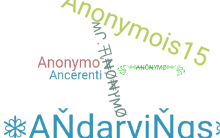 Smeknamn - anonymo