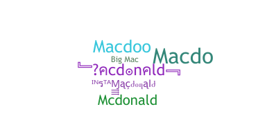 Smeknamn - Macdonald